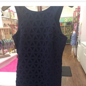 lilly pulitzer navy stretchy dress